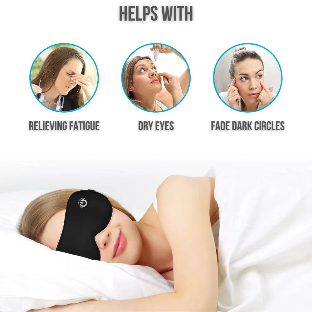 Heated Eye Mask for Sleep with Cordless Rechargeable Design and Silk Comfort - Image 3