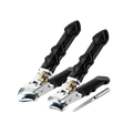 Heavy Duty Thick Toenail Clippers with Wide Jaw Curved Stainless Steel Blade and Metal File - Image 1