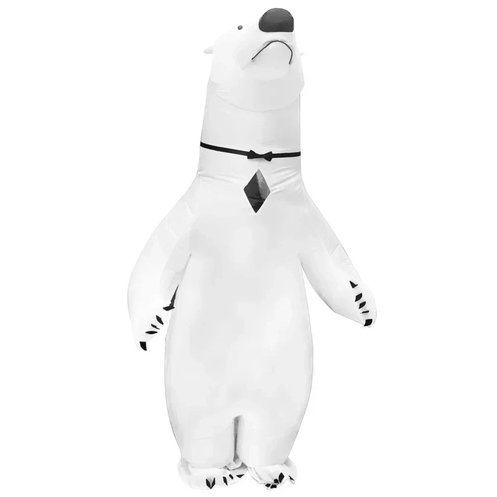 Inflatable Christmas Costume with Face Cutout and Elasticated Cuffs for Holiday Party - Image 2