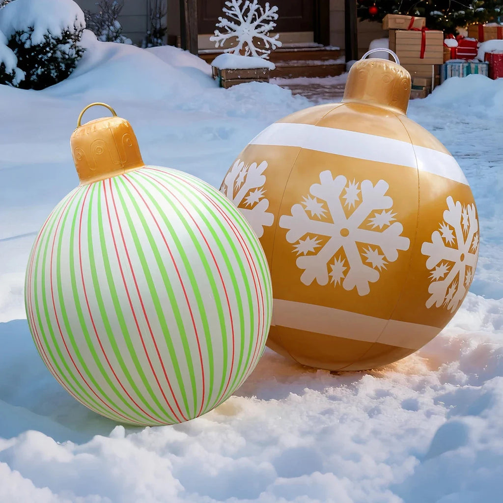 Inflatable Christmas Ornament Ball Giant Outdoor Decoration with PVC Construction - Image 3