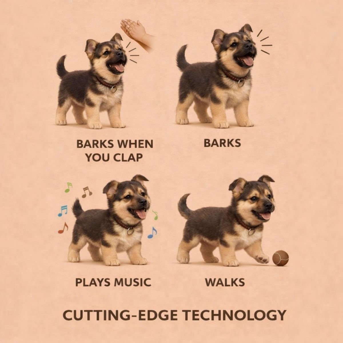 Interactive Dog Toy with Walking Barking and Wagging Electronic Robot Puppy - Image 7