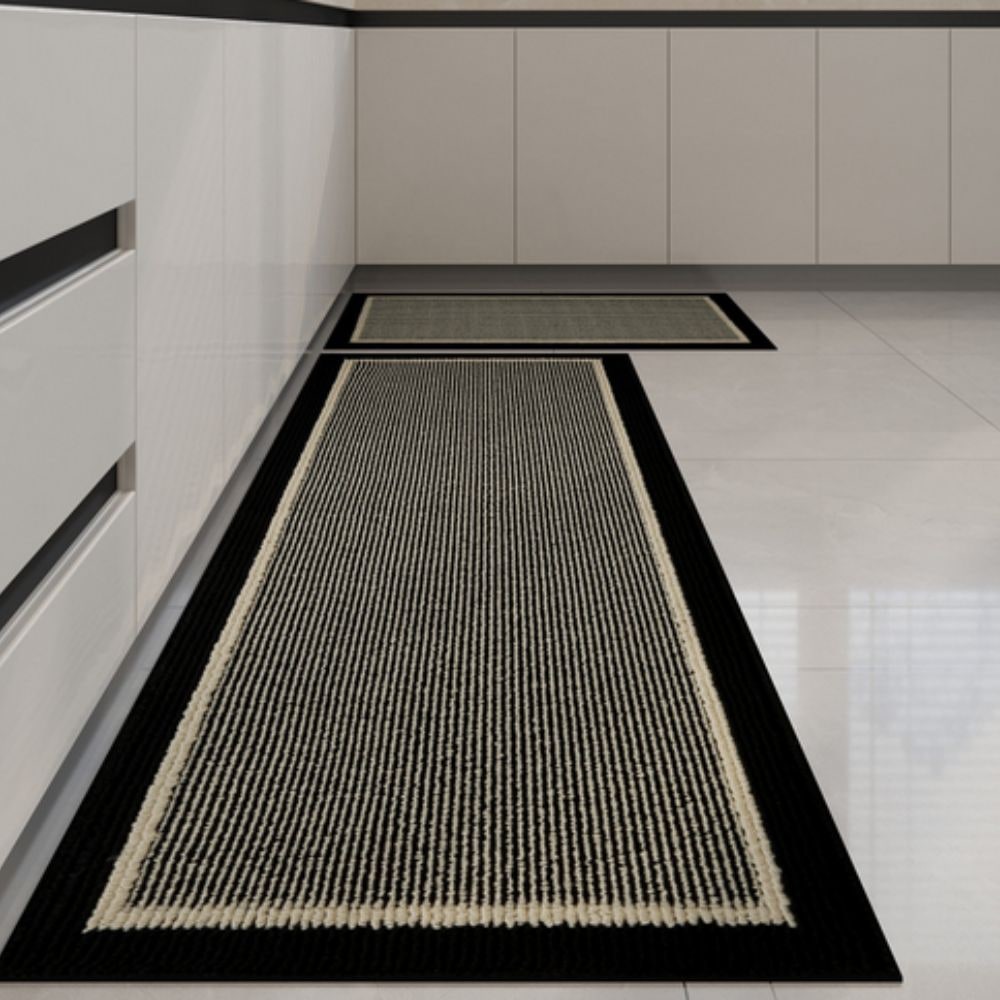 Kitchen Runner Rug Non Slip with Textured Diamond Pattern and Washable Synthetic Fiber - Image 1