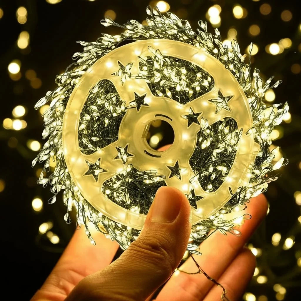 LED Christmas String Lights with Remote Control Cluster Warm Indoor Outdoor Decoration - Image 8