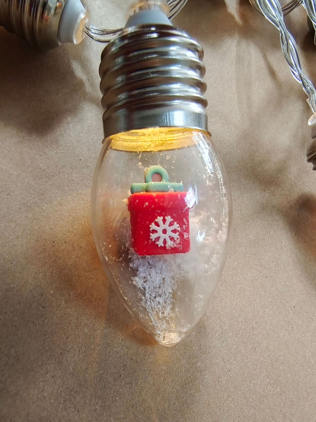 LED Christmas String Lights with Warm White Glow and Hanging Holiday Figurines - Image 14