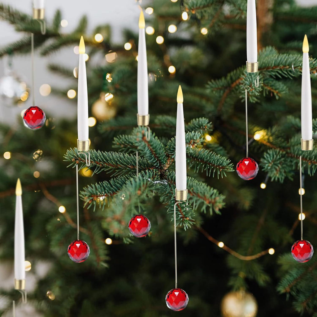 LED Christmas Tree Candles with Flickering Flame and Hanging Ornaments for Holiday Lighting - Image 18