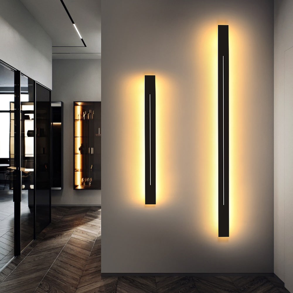 Linear LED Wall Light with Slim Slit Design and Warm White Ambient Lighting - Image 6