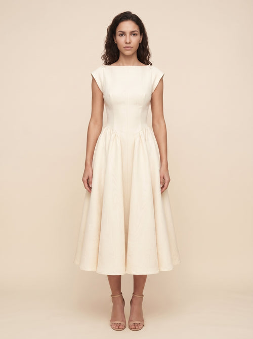 The Sculpted Cap Sleeve Dress — Lampelle studio