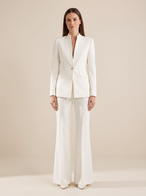 The Ivory Flared Trouser Suit — Lampelle studio