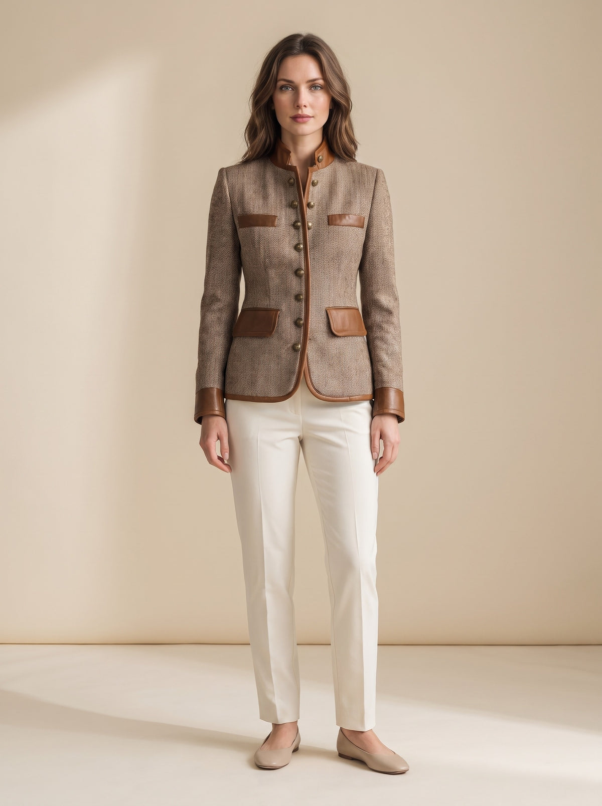 Il blazer con profili a contrasto