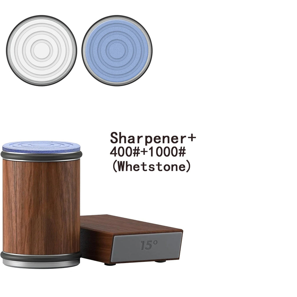 Magnetic Rolling Knife Sharpener with Wooden Base and 15 Degree Angle Guide - Image 50