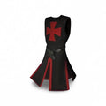 Medieval Knight Costume Tunic with Hooded Cloak and Templar Cross - Image 2