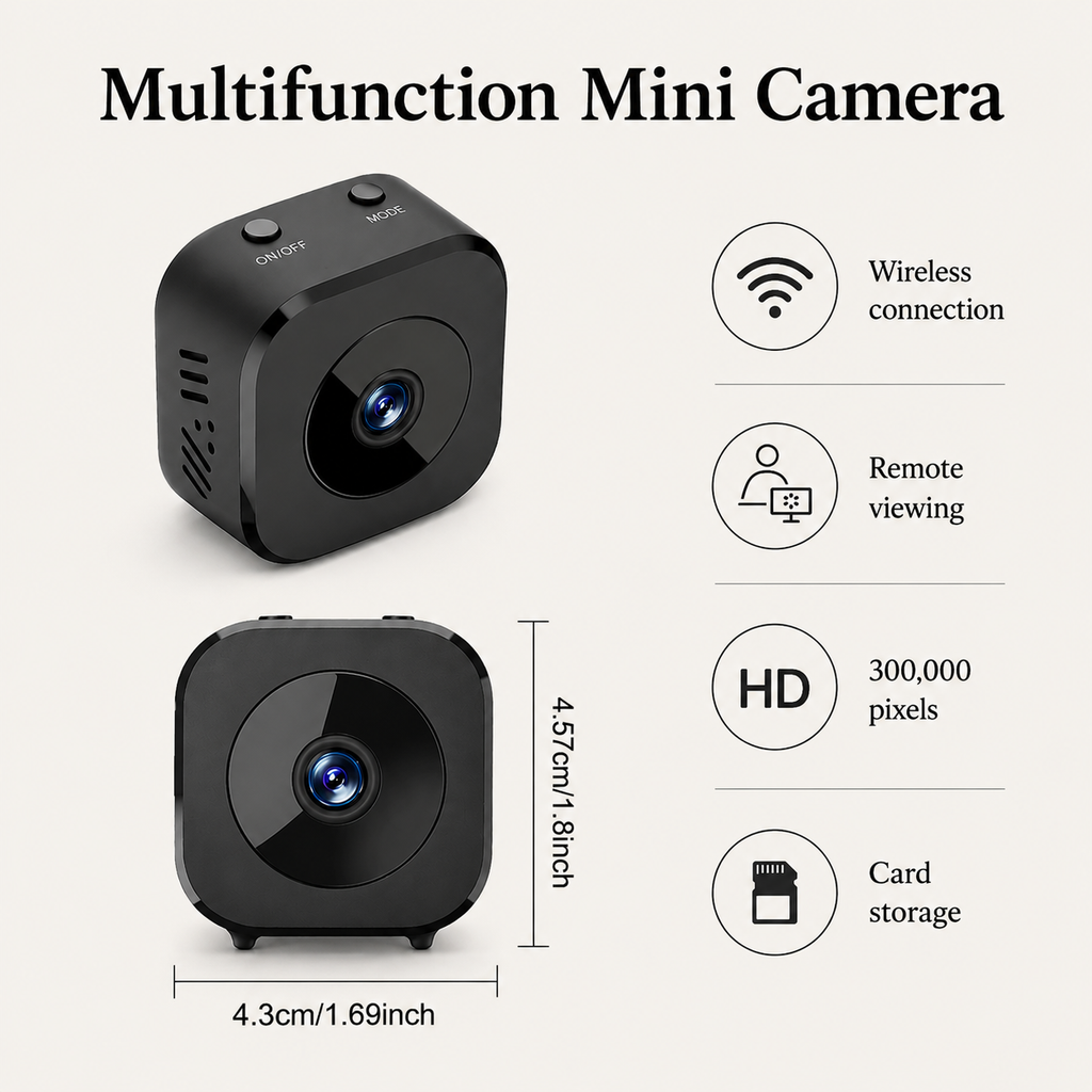 Mini Security Camera with Magnetic Stand Compact WIFI Remote Monitoring and Rechargeable Battery - Image 2