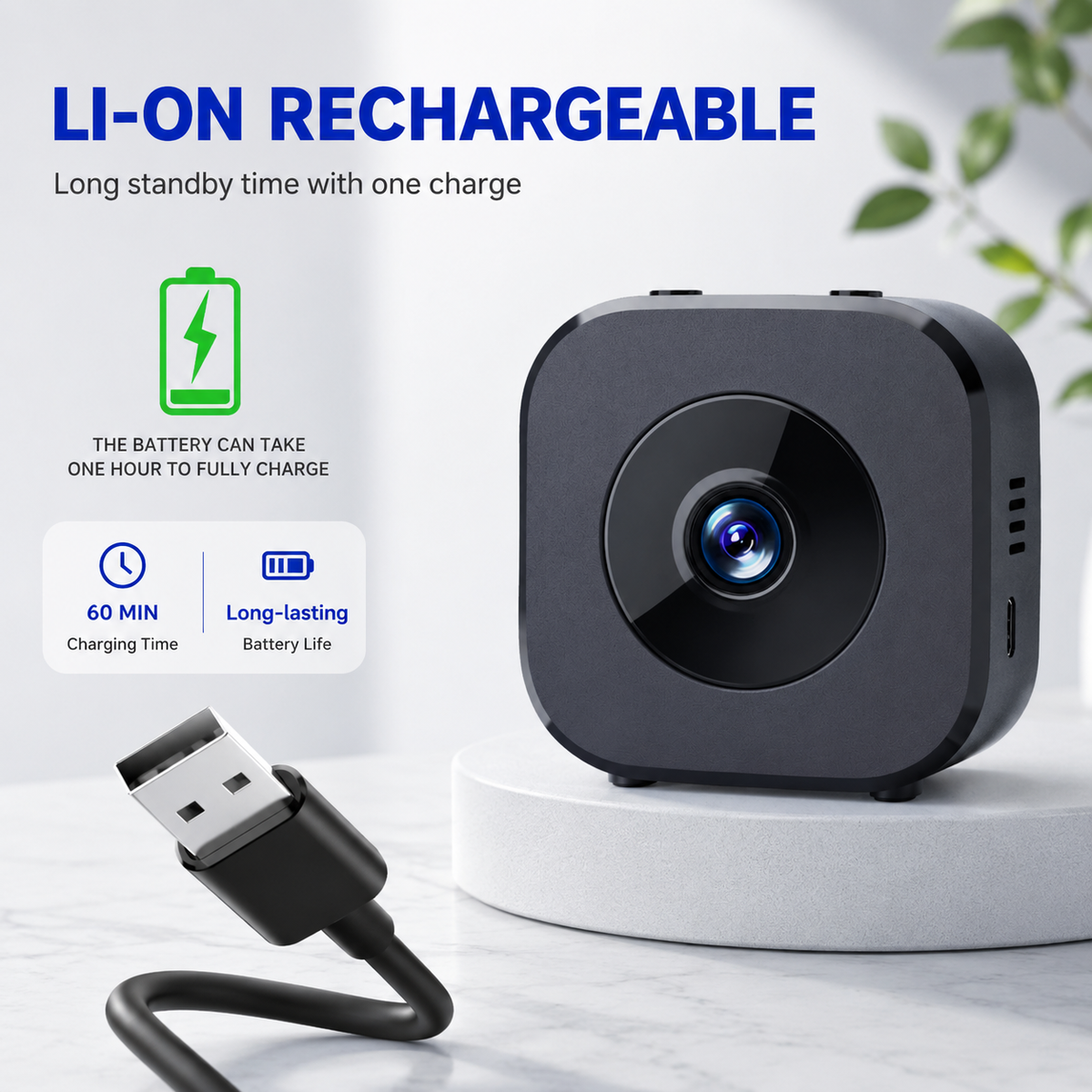 Mini Security Camera with Magnetic Stand Compact WIFI Remote Monitoring and Rechargeable Battery - Image 5