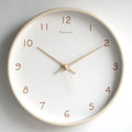 Minimalist Wooden Wall Clock with Silent Analog Movement and Arabic Numerals - Image 1