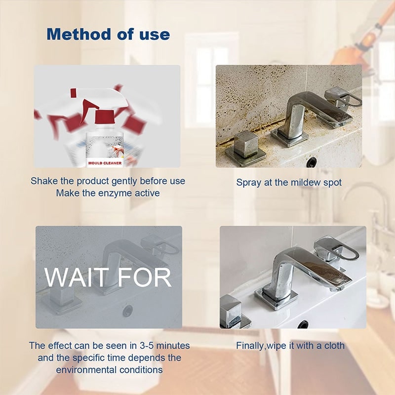 Mold and Mildew Remover Spray with Fast-Acting Formula for Bathrooms and Kitchens - Image 7