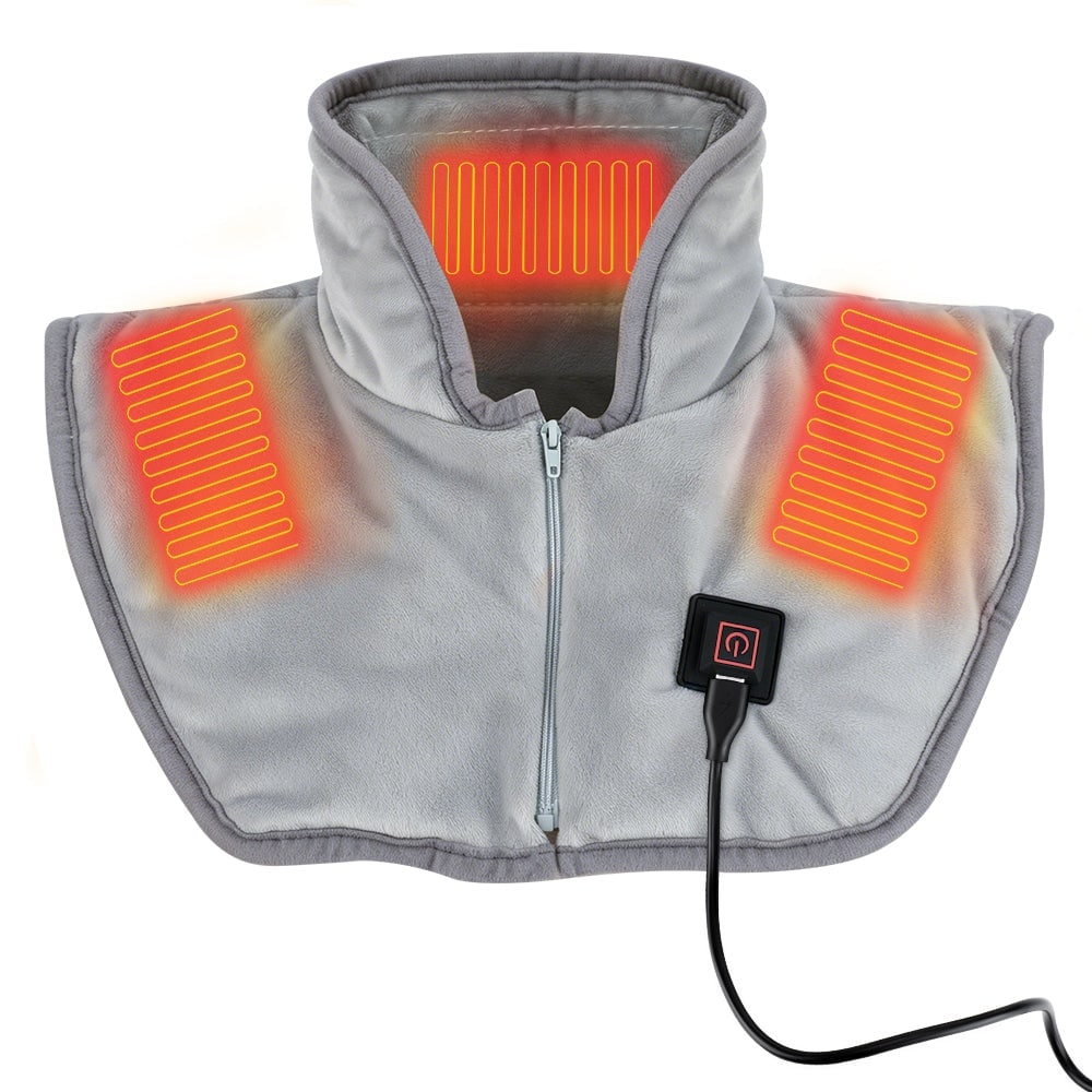 Neck Heating Pad with Electric Shoulder Wrap USB Wearable Fleece Collar - Image 3