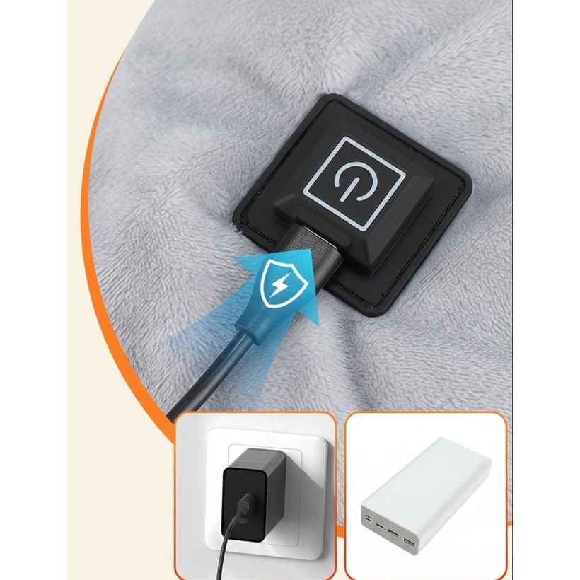 Neck Heating Pad with Electric Shoulder Wrap USB Wearable Fleece Collar - Image 4
