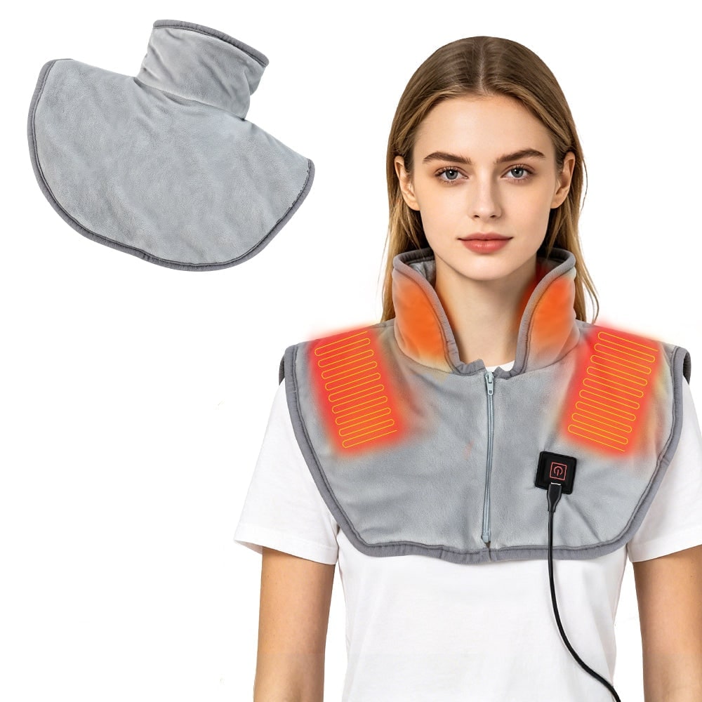 Neck Heating Pad with Electric Shoulder Wrap USB Wearable Fleece Collar - Image 8