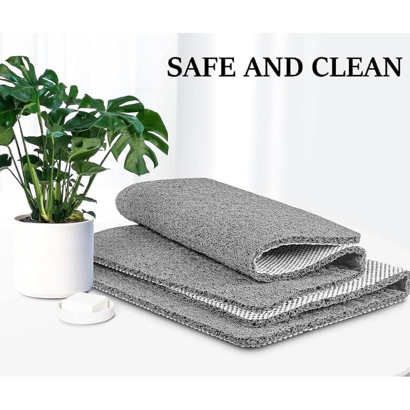 Non-Slip Bath Mat with Loofah Texture and Mesh Backing for Drainage - Image 5