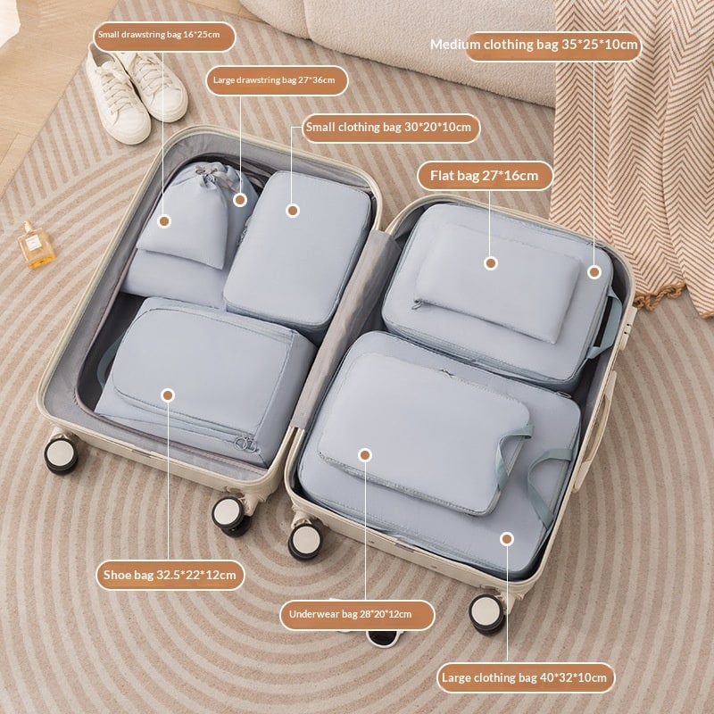 Packing Cubes for Travel with Compression Luggage Organizer Bags and Zippered Pouches - Image 13