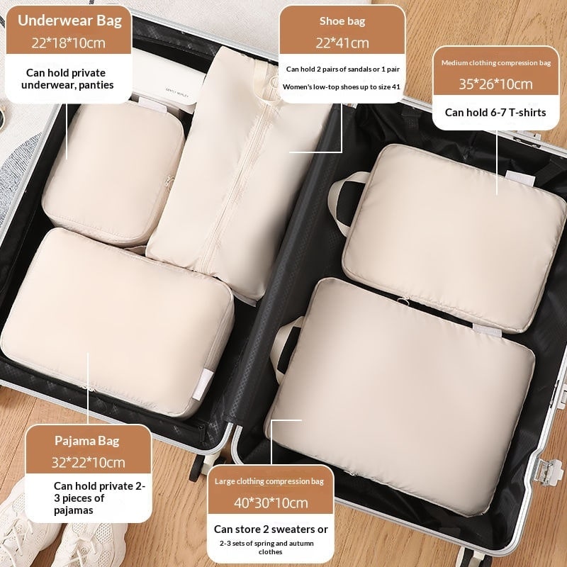 Packing Cubes for Travel with Compression Luggage Organizer Bags and Zippered Pouches - Image 4
