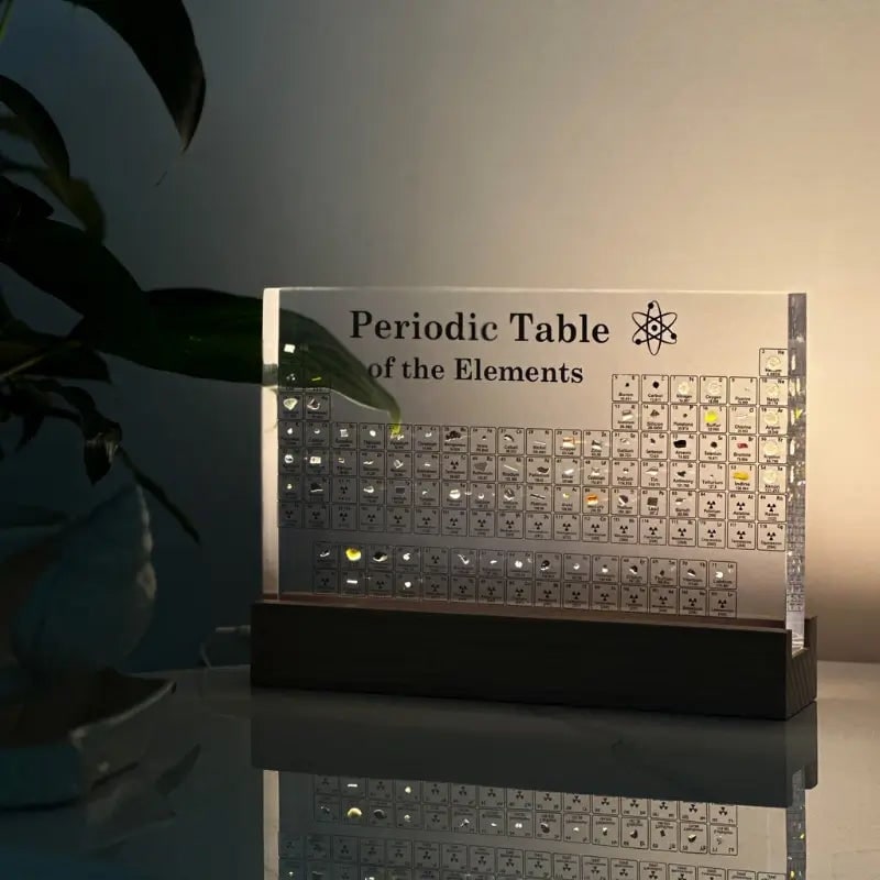 Periodic Table with Charges and Atomic Mass LED Display with Real Elements Acrylic Block - Image 13