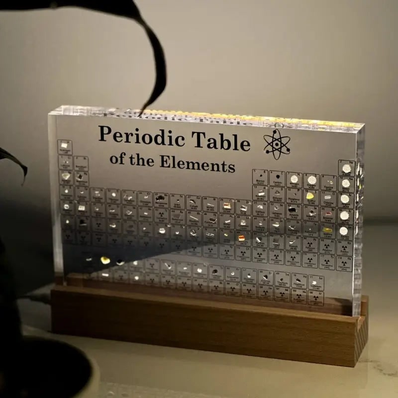 Periodic Table with Charges and Atomic Mass LED Display with Real Elements Acrylic Block - Image 17