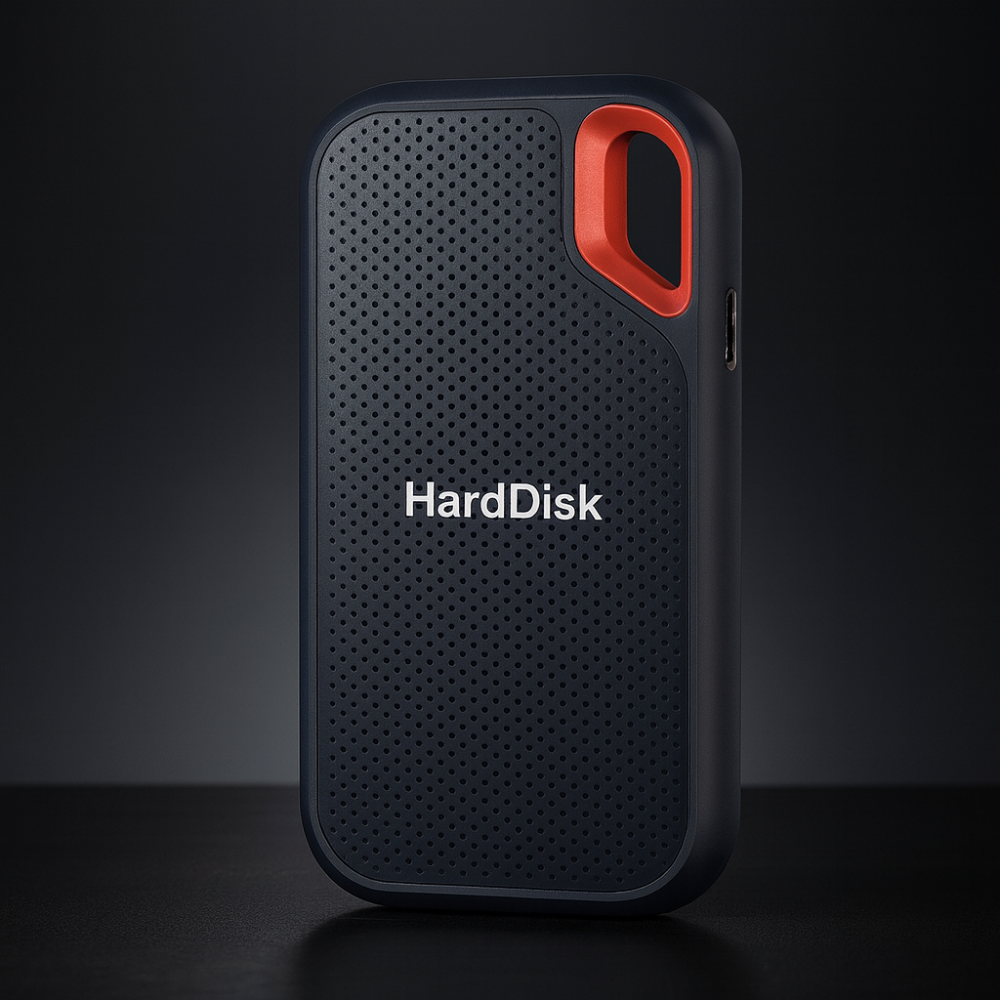 Portable External Solid State Drive with Lanyard Loop and Usb-C for PC - Image 1