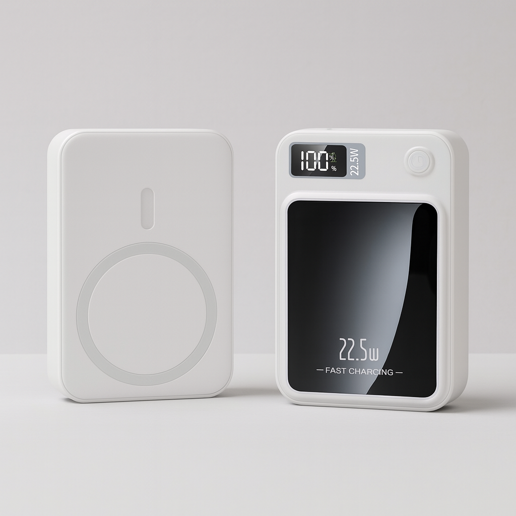 Portable Power Bank with Magnetic Wireless Charging Fast 22.5w and Digital LED Display - Image 2