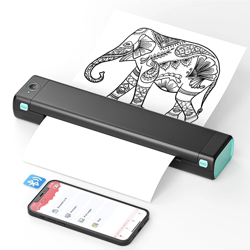 Portable Thermal Printer with Wireless Bluetooth and USB for A4 Mobile Printing - Image 3
