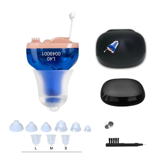 Rechargeable Hearing Aids for Sensorineural Loss with In-The-Canal Design and Charging Case - Image 3