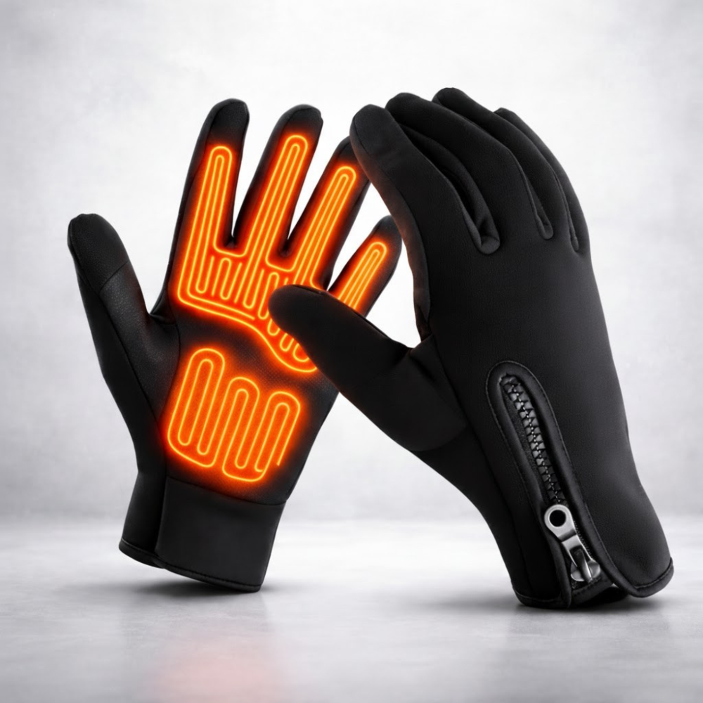 Rechargeable Heated Gloves with Waterproof Shell and Battery Pocket for Skiing - Image 2