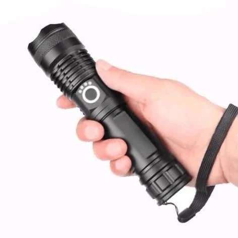 Rechargeable LED Flashlight with Super Bright Zoomable Beam and Waterproof Aluminum Body - Image 3