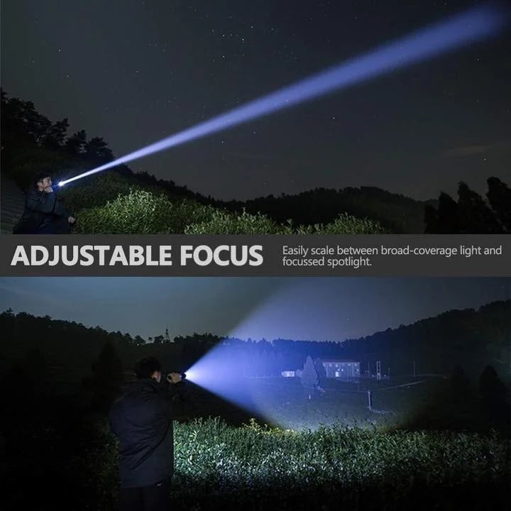 Rechargeable LED Flashlight with Super Bright Zoomable Beam and Waterproof Aluminum Body - Image 5