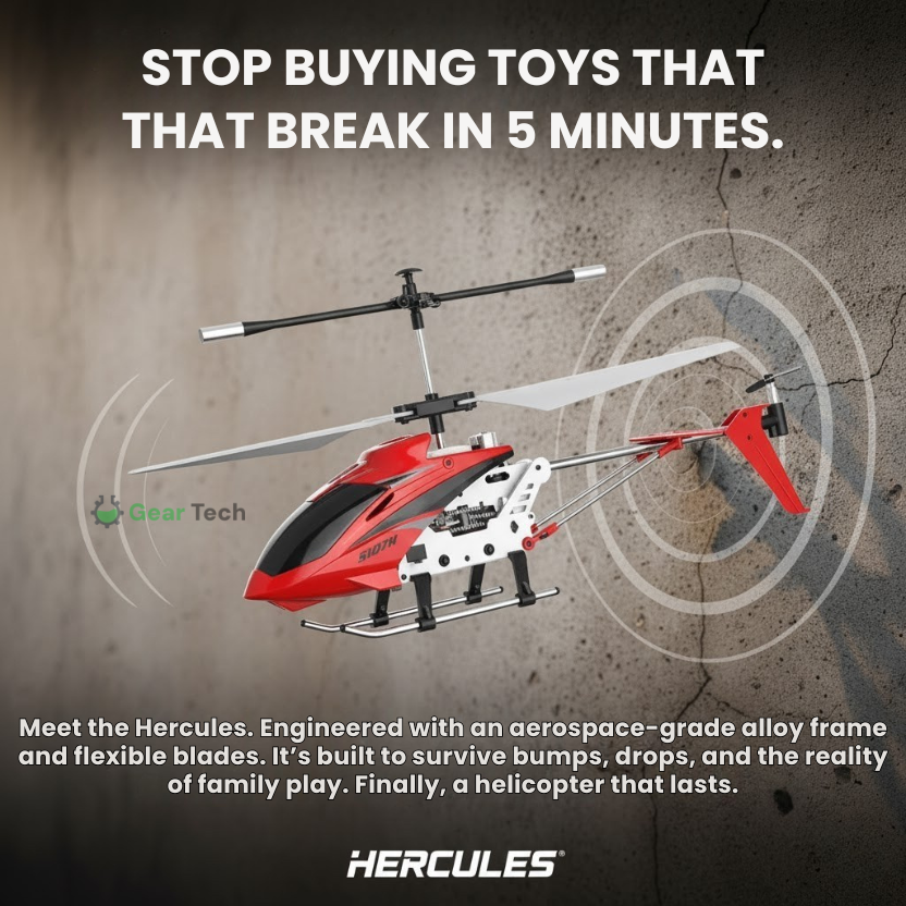 Remote Control Helicopter with Gyroscope Stabilizer and Metal Frame for Indoor Flight - Image 2
