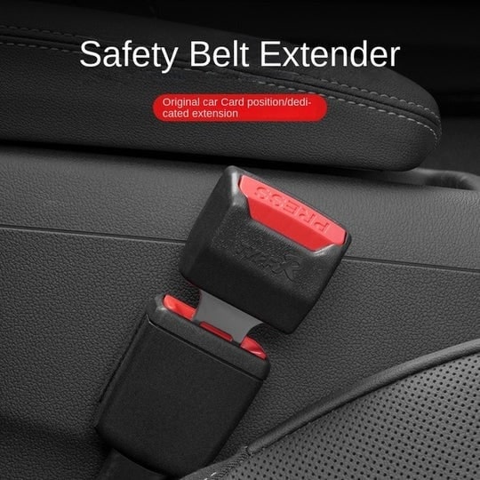 Seat Belt Extender with Metal Buckle and Rigid Plastic Housing Set of 2 - Image 4