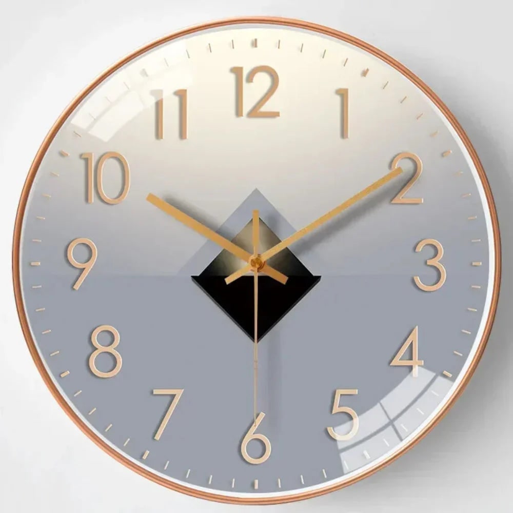 Silent Wall Clock with Glass Face and Minimalist Metallic Frame - Image 7