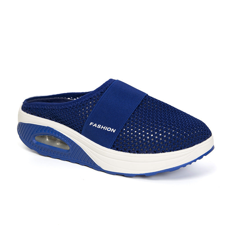 Slip-On Mule Sneakers with Air Cushion Mesh Upper and Non-Slip Platform - Image 11