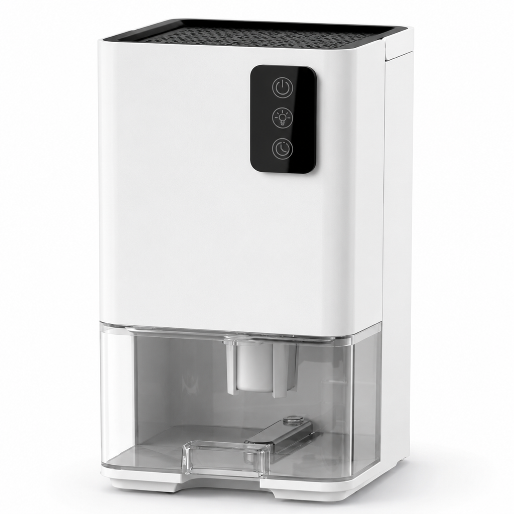 Small Dehumidifier for Bedroom with 1.8l Tank Quiet Operation and LED Light for Rooms - Image 1