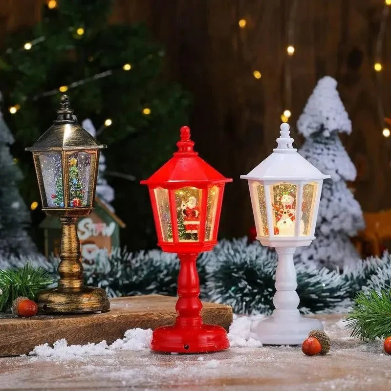 Snow Globe Lantern with Battery Operated LED Light and Musical Christmas Decoration - Image 2