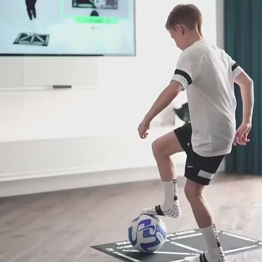 Soccer Training Equipment Mat with Numbered Guides and Non-Slip Backing for Footwork Drills - Image 2