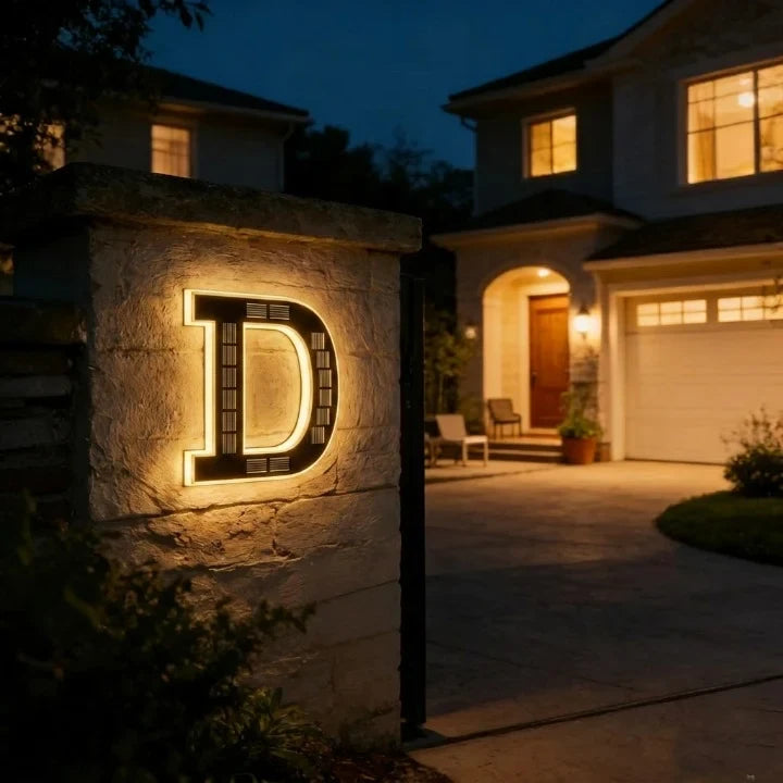 Solar House Numbers with Backlit LED Illuminated Address Sign Weatherproof - Image 18