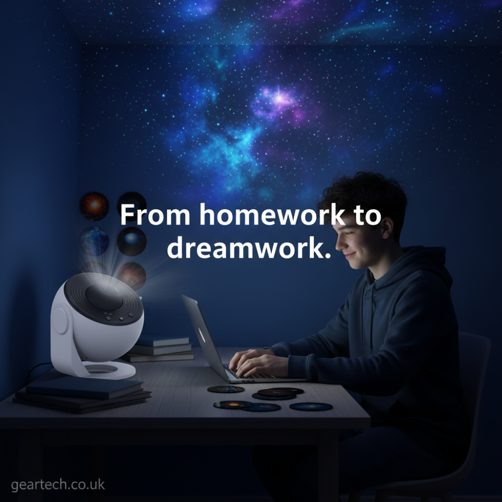 Star Projector Night Light with 360° Rotating Galaxy Projection and Tilting Stand - Image 9