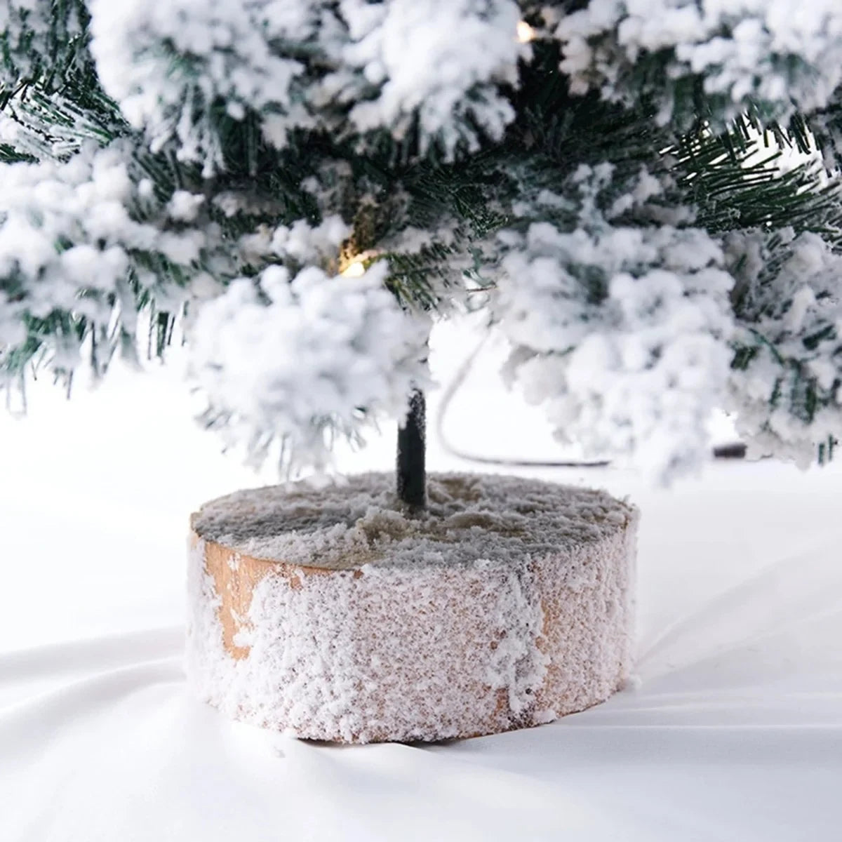 Tabletop Christmas Tree with LED Lights Flocked Snow Effect and Realistic Branches - Image 6