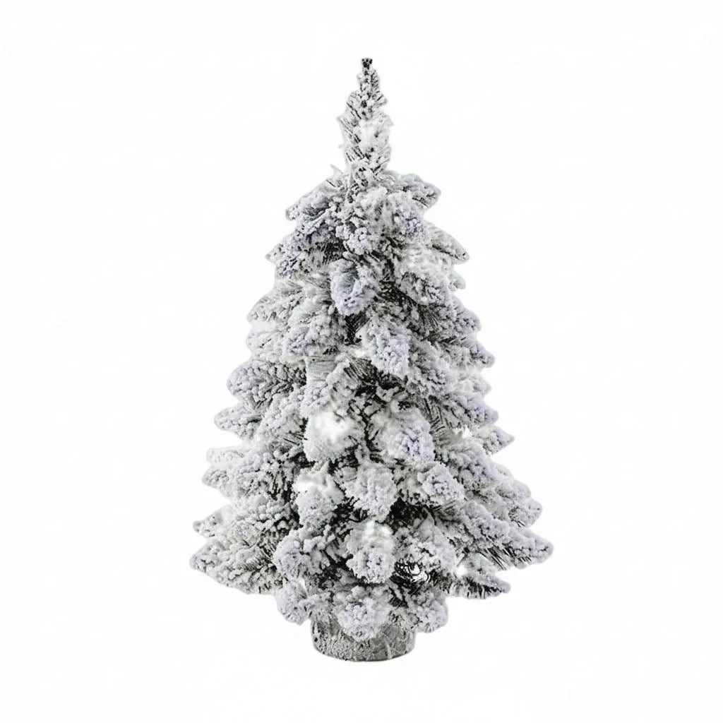 Tabletop Christmas Tree with LED Lights Flocked Snow Effect and Realistic Branches - Image 8