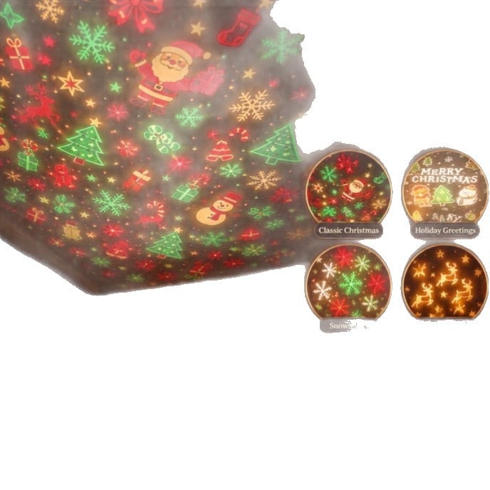 USB Flexible Christmas Tree Light with Projector and Miniature LED Ornaments - Image 5