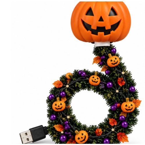 USB Flexible Christmas Tree Light with Projector and Miniature LED Ornaments - Image 9