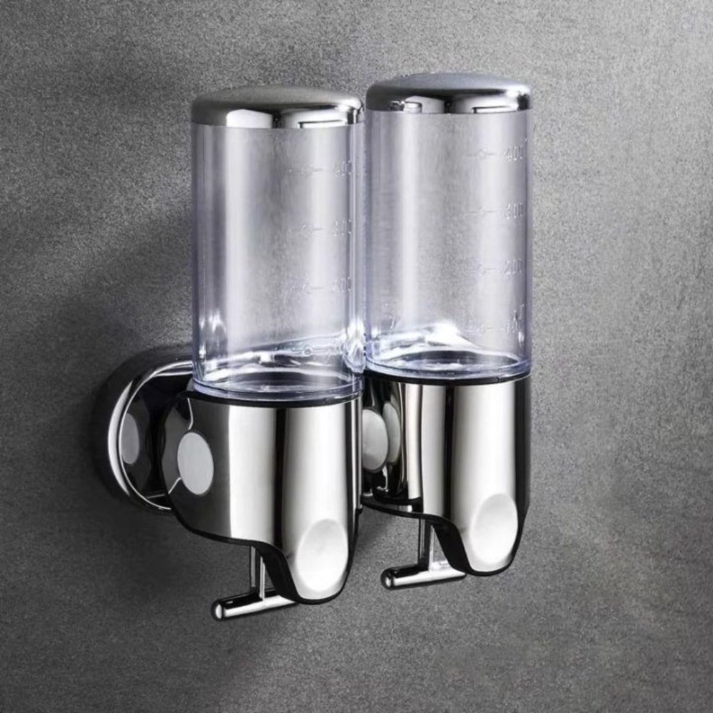 Wall-Mounted Shower Soap Dispenser with Manual T-Bar Lever and Detachable Chambers - Image 11