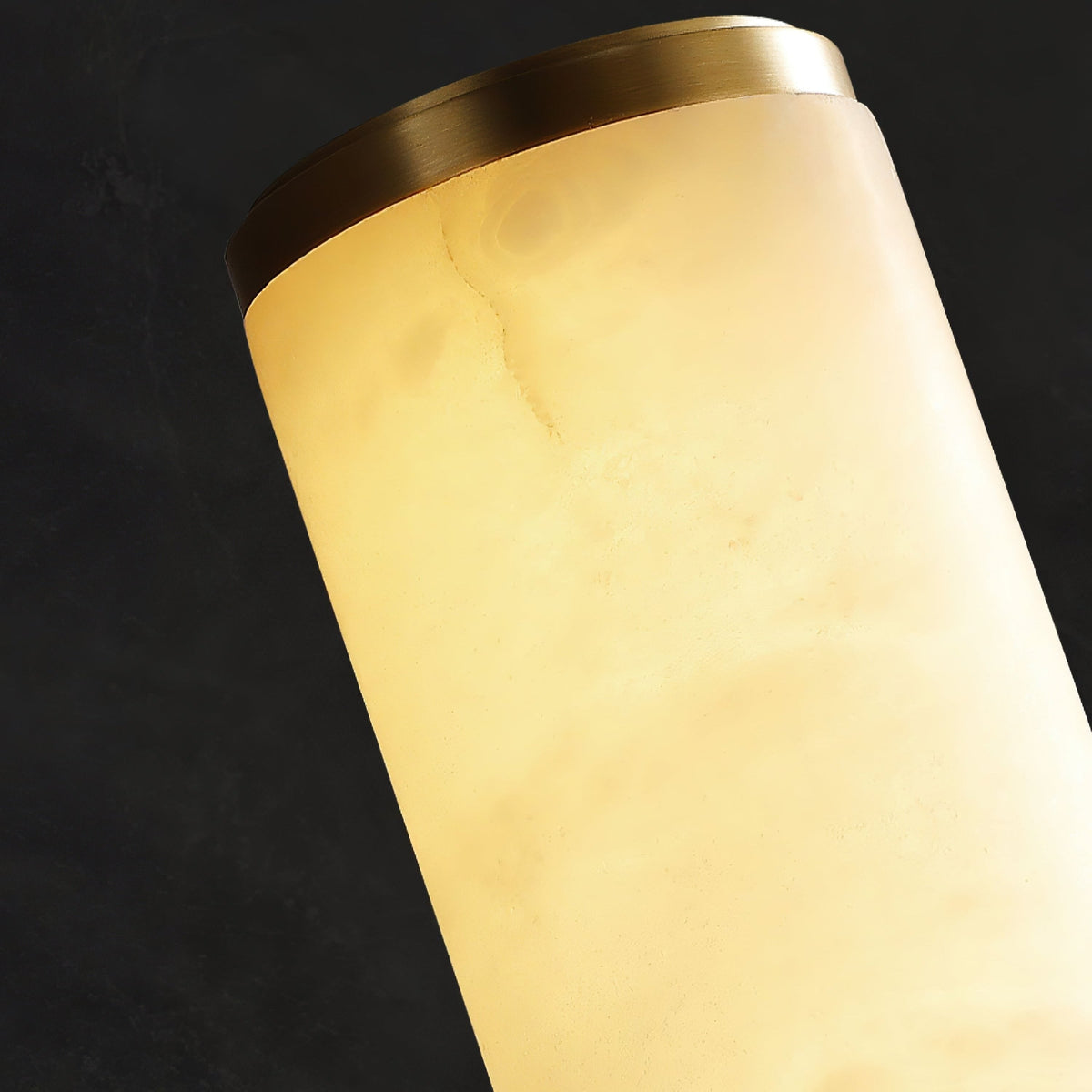 Wall Sconce Lighting with Hardwired Cylindrical Translucent Marble Shade - Image 10