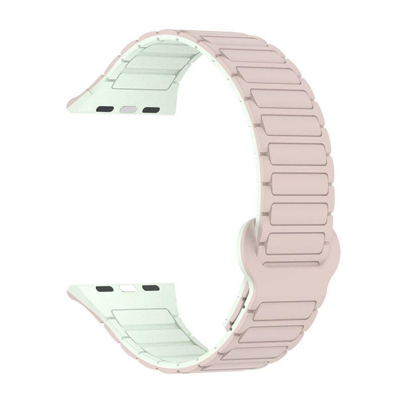 Watch Band with Magnetic Closure and Ribbed Silicone Design - Image 29